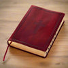 KJV Super Giant Print Thumb Index Bible Burgundy Cross Design