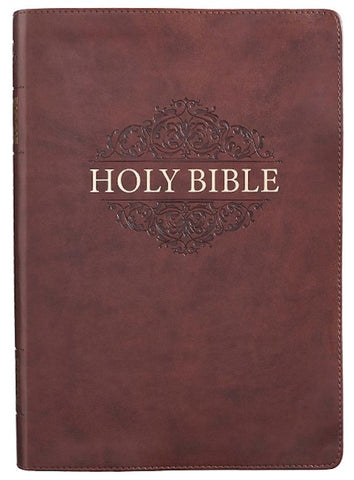 KJV Super Giant Print Bible-Brown LuxLeather