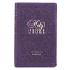 KJV Giant Print Bible-Purple LuxLeather Indexed