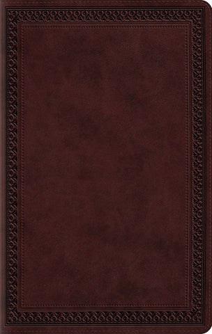 ESV Large Print Value Thinline Bible-Mahogany Border Design TruTone