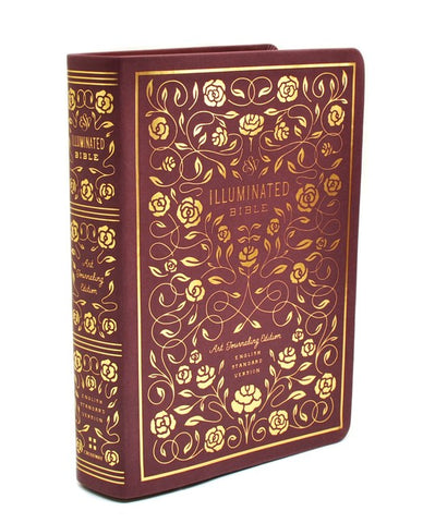 ESV Illuminated Bible, Art Journaling Edition, Burgundy Imitation Leather