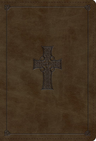 ESV Student Study Bible TruTone Imitation Leather Olive with Celtic Cross Design