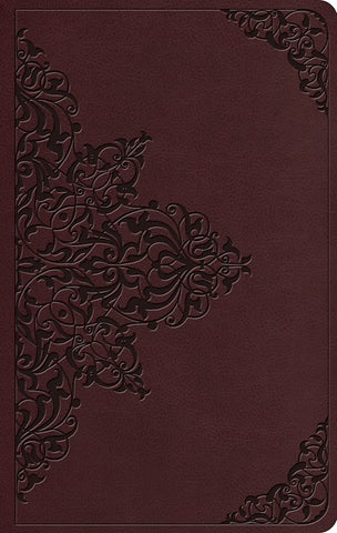ESV Value Thinline Bible-Chestnut Filigree Design TruTone