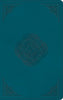 ESV Thinline Bible--soft leather-look, deep teal with rotunda design