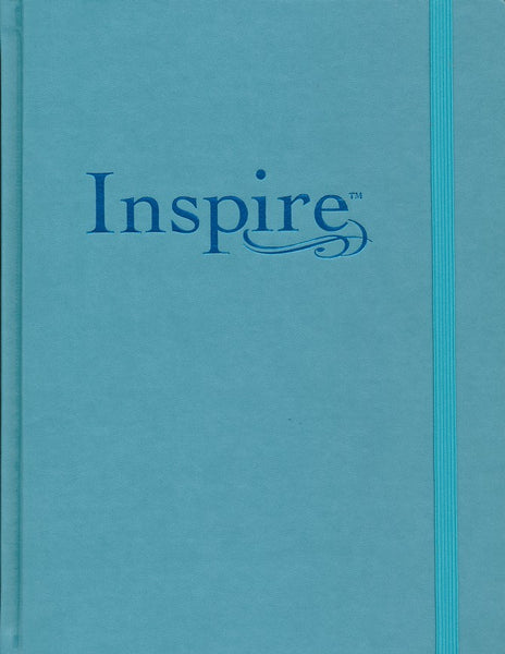NLT Inspire Large Print Bible for Creative Journaling-Blue