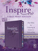 NLT Inspire Praise Bible/Large Print-Purple Hardcover~ The Bible For Coloring & Creative Journaling