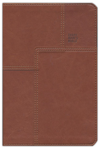 NLT Every Man's Bible-Deluxe Messenger Edition Burnt Khaki Indexed