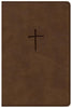 NKJV Compact Large Print Reference Bible (Comfort Print)-Mahogany Leathersoft Holy Bible
