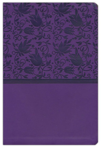 KJV Giant Print Reference Bible-Purple LeatherTouch Indexed