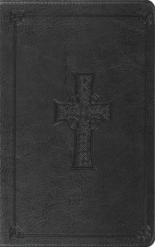 ESV Value Thinline Bible-Charcoal Celtic Cross Design TruTone