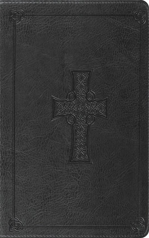 ESV Thinline Celtic Cross Bible-Charcoal