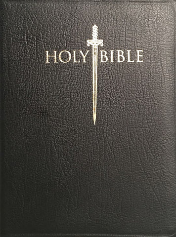 KJVER Sword Study Bible/Personal Size Large Print-Black Genuine Leather