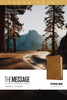 The Message Thinline Bible/Large Print-Arrow Saddle Tan LeatherLike