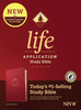 NIV Life Application Study Bible, Third Edition--soft leather-look, berry
