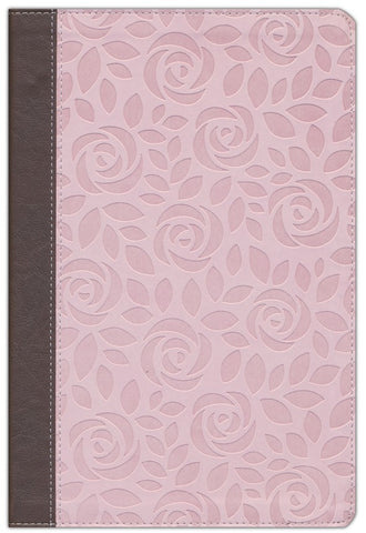 NIV Thinline Reference Bible Large Print Pink/Brown LIMITED QUANTITIES AVAILABLE