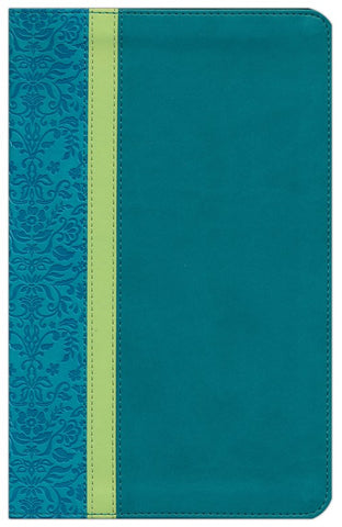 NLT Personal Size Large Print Bible-Teal Avocado/Jade TuTone Indexed