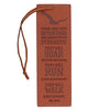 Bookmark-On Wings Like Eagles-LuxLeather-Tan