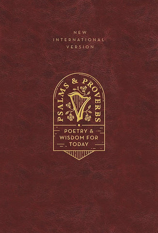 NIV Psalms And Proverbs (Comfort Print)-Burgundy Cloth Over Board