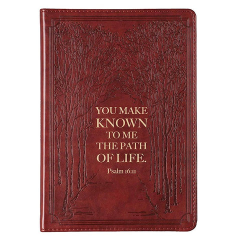 Journal-Slimline LuxLeather-Path Of Life Psalm 16:11
