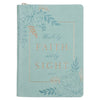 Journal w/Zip Faux Leather-Walk by Faith 2 Cor. 5:7