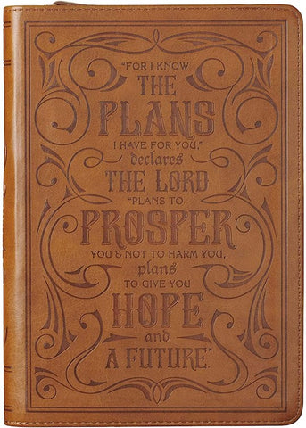 Journal-For I Know The Plans-Brown-Zipper