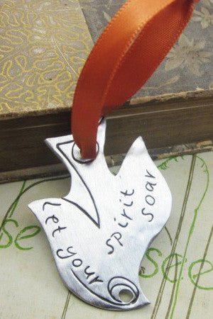 Let Your Spirit Soar Ornament Pewter