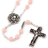 MARY'S MOTHERLY LOVE COLLECTION BLUSH & ANTIQUE SILVER ROSARY