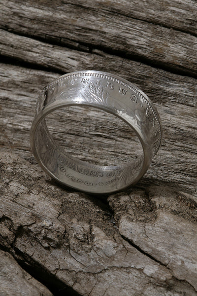 ON SALE Morgan Silver Dollar Ring Size 20