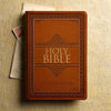 KJV Bible, Lux Leather, Large Print, Tan - Indexed