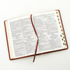 KJV Bible, Lux Leather, Large Print, Tan - Indexed