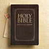 KJV Large Print Thinline Bible-Brown LuxLeather Indexed
