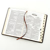 KJV Large Print Thinline Bible-Brown LuxLeather Indexed