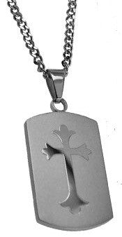 Silver Shield Cross Necklace Isaiah 41:10