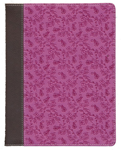 NIV Journal The Word Bible/Large Print-Orchid/Chocolate Duo-Tone