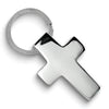 Nickel-plated Cross Key Ring