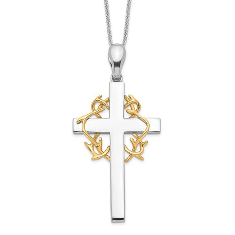Crown of Thorns~No Greater Love Cross Pendant