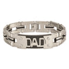 Stainless Steel Brushed and Polished Black IP-plated DAD 9 in Bracelet