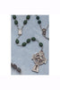 Celtic Crucifix Glass Shamrock Bead Rosary