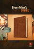 NLT Every Man's Bible-Deluxe Messenger Edition Burnt Khaki Indexed