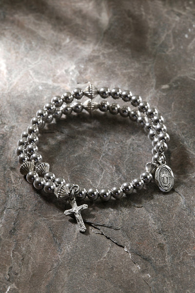 Bead Wrap Rosary-Sterling Silver