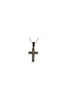 Steel Black Plated Diamond Cross Necklace