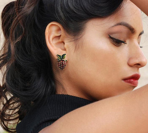 Sweet Strawberries Statement Earrings