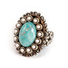 Turquoise & Pearl Oval Ring