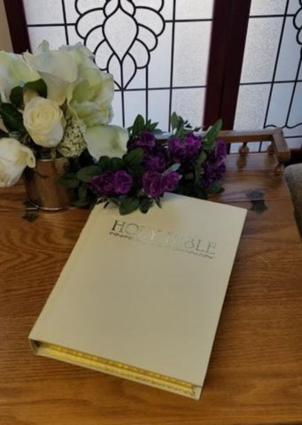 KJV Family Edition Bonded Leather Bible-Ivory