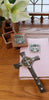 Baby Keepsake Brass Cross Pink ------ Limited Quantities