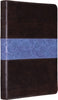 ESV Thinline Bible-TruTone, Chocolate/Blue, Paisley Band