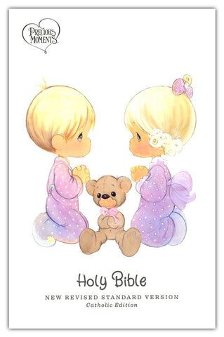 NRSV Precious Moments Bible, Catholic Edition (Comfort Print)-White Leathersoft