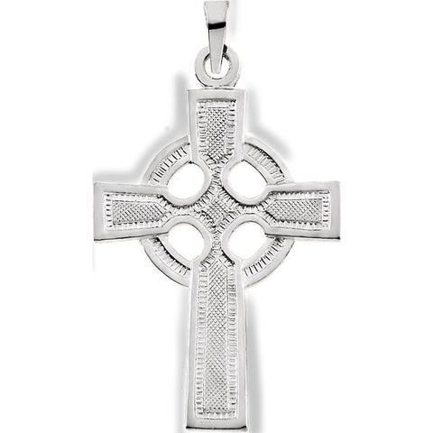 Sterling Silver Celtic Cross Pendant 28x20 MM