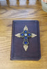 KJV Brown with Blue with Leaves Jeweled Compact Bible (pictured on left)