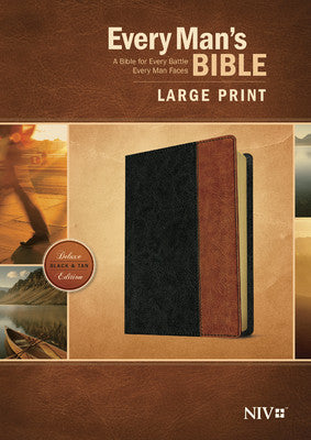 NIV Every Man's Bible Large Print, Tutone Black/Brown